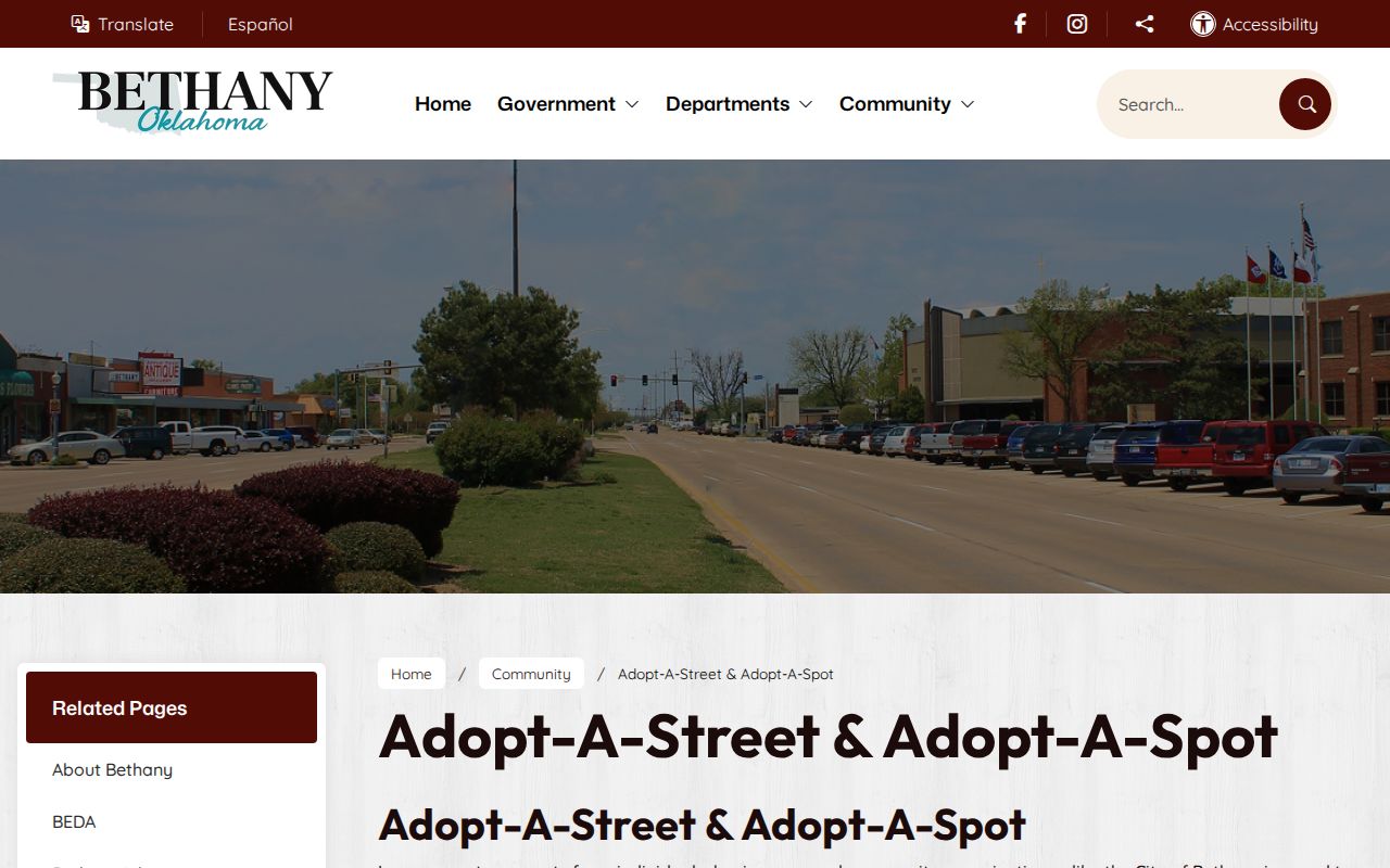 Bethany neighbors civic group and Adopt-a-Street information